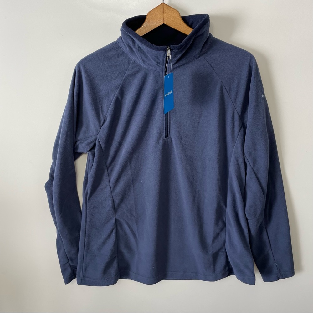 Columbia Glacial IV 1/2 Zip Lightweight Blue Fleece Pullover, size XL